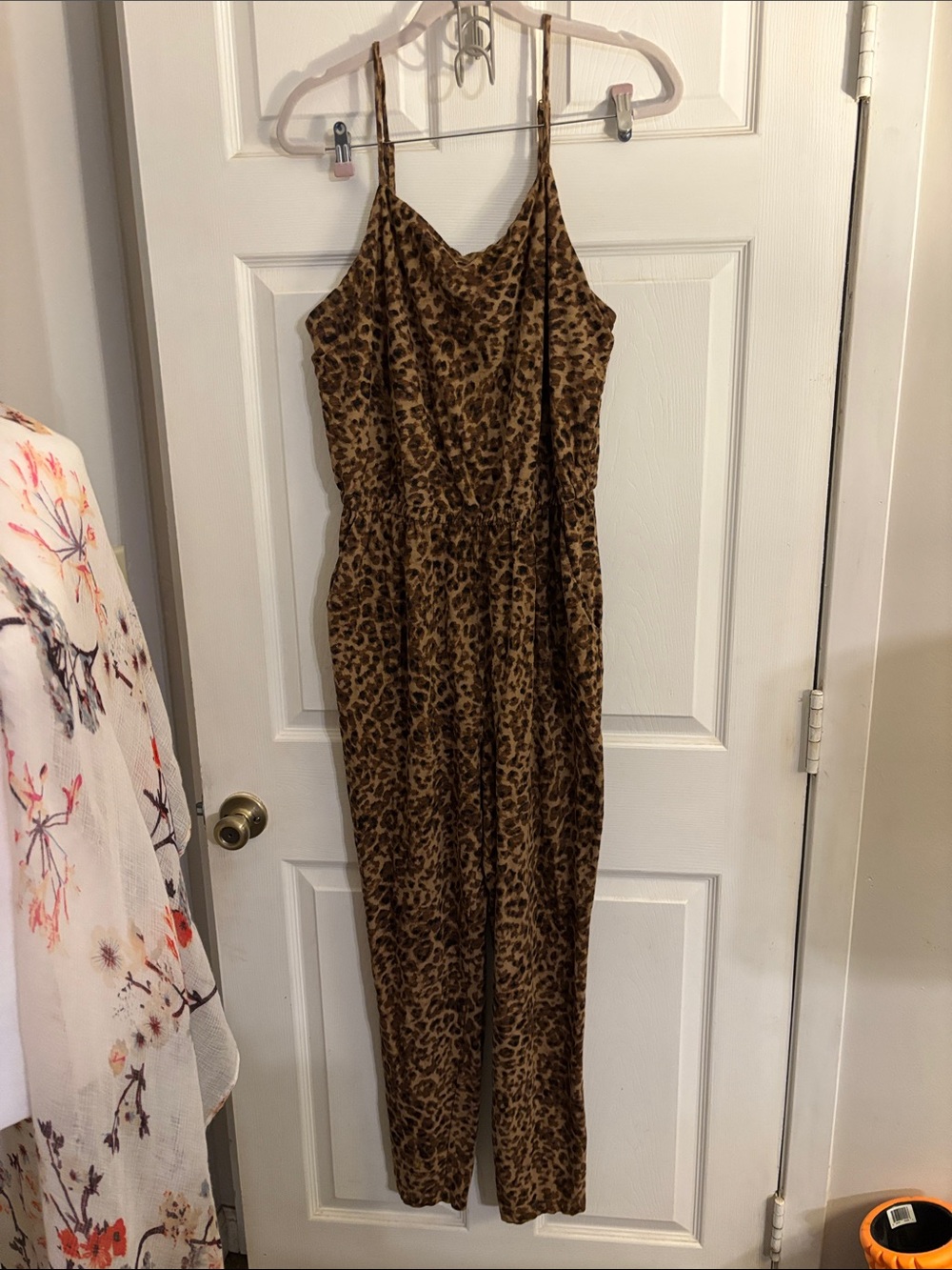 Old Navy Leopard Print Jumpsuit - Brown/Cream